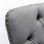 Chaise de salle à manger en lin gris avec coussin à double structure élastique et conception exquise.-682547882