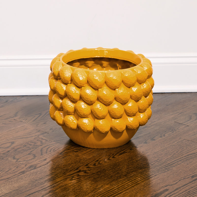 12.5" Resin Lemon Planter