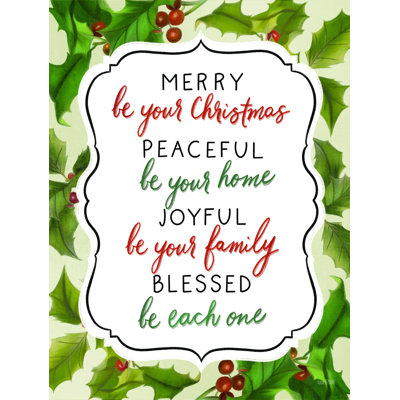 «Merry Be Your Christmas», reproduction sur toile tendue