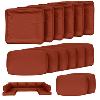 Outdoor 4” Cushion Covers Set Patio Furniture Cushion Covers, Only Covers