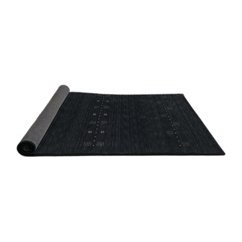Tapis abstrait noir, Rond 3 pi