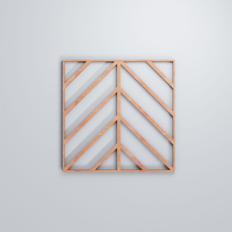 Genoa Decorative Fretwork Wood Wall Panels, Alder, 11 3/8"H x 11 3/8"W x 3/8"D