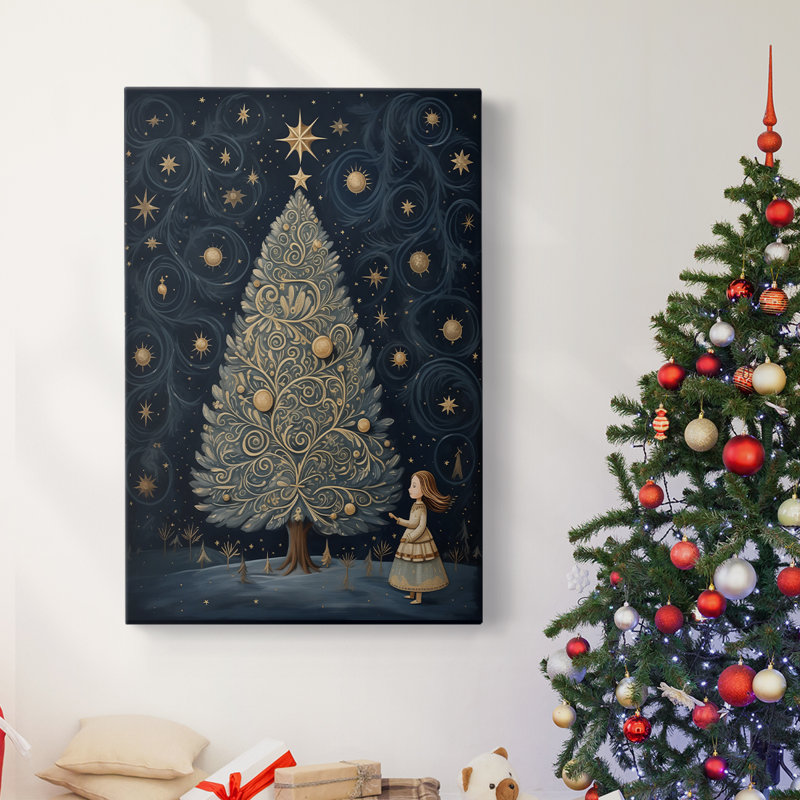 Art des Fêtes de Noël - Toile tendue avec châssis DCL, H 18 po x l 12 po