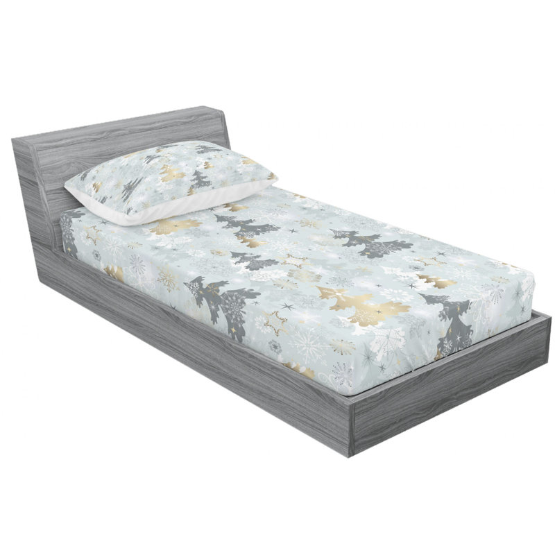 Microfiber Floral Sheet Set, Twin XL Sheet Set with Fitted Sheet, Floral 1