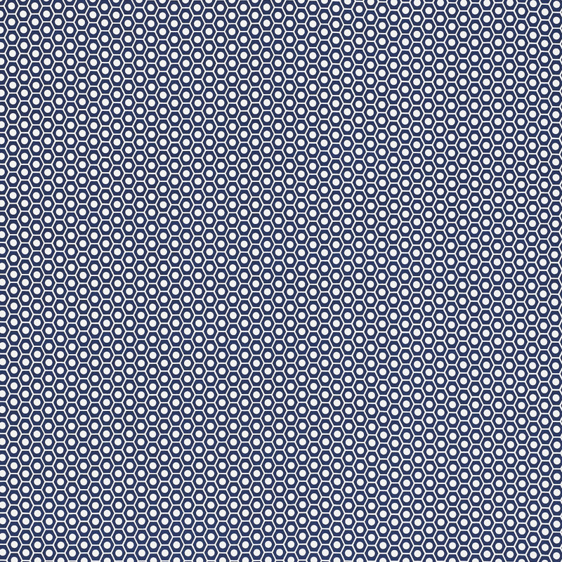 Tissu Schumacher x Studio Bon Queen B, Bleu marine