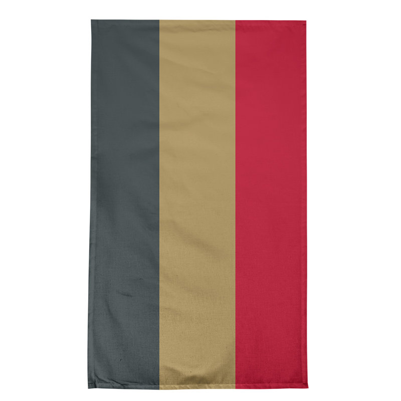 Anaheim Stripe Tea Towel Kitchen Towel, Poly Twill, Steel Gray/Gold/Red