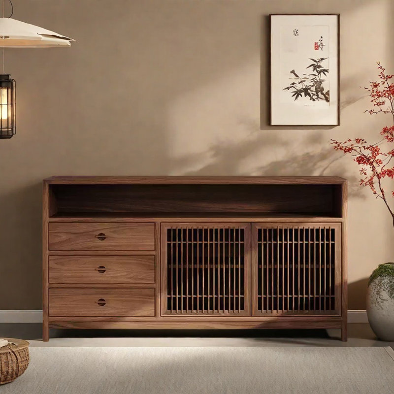 Buffet en bois de noyer noir