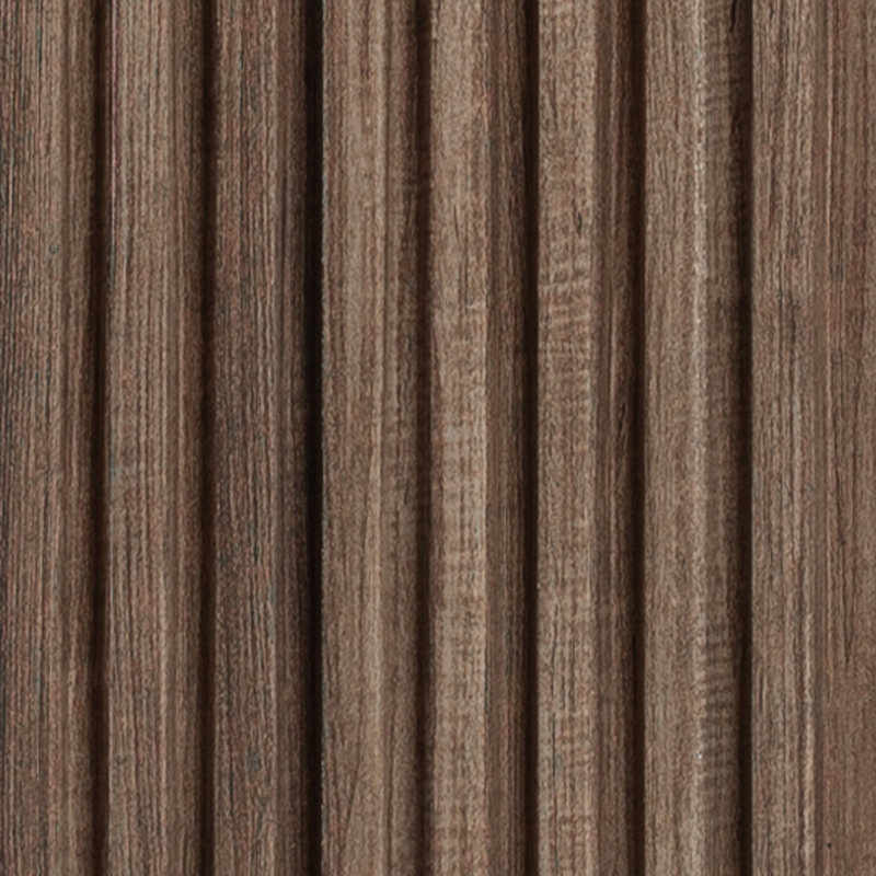 Panneaux muraux minces en bois de polystyrène Contour 93,7 po x 4,7 po, Noyer riche