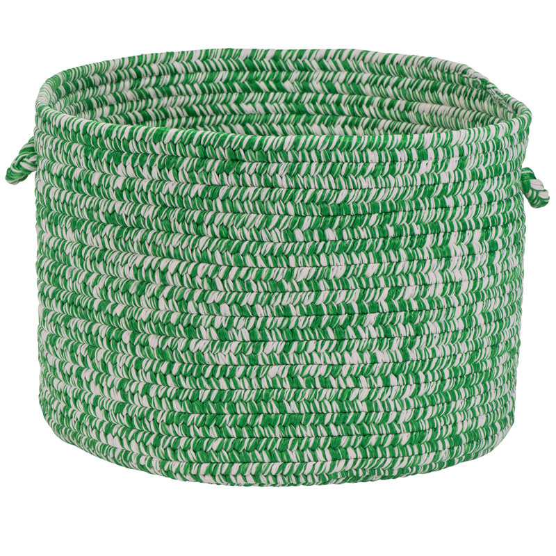 Panier en laine Abey, H 12 po x l 18 po x P 18 po, Bleu lac