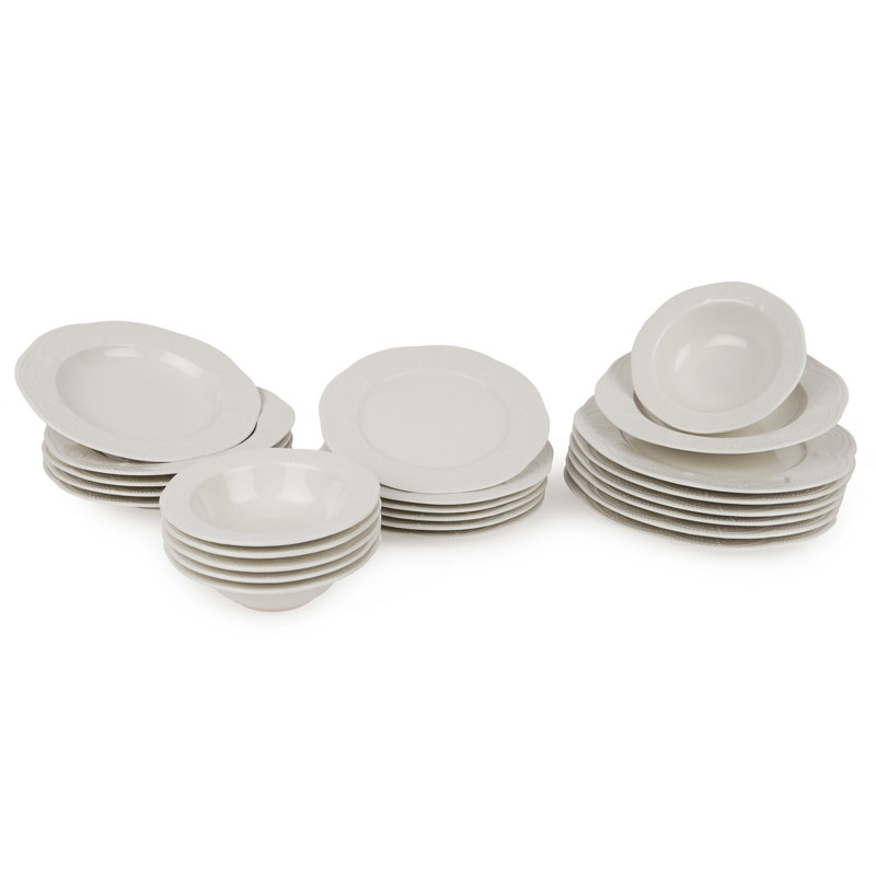 Amy 24 Piece Dinnerware Set, Service for 6