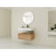 Comptoir de salle de bain avec lavabo en résine et design fonctionnel