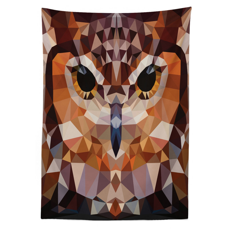 Geometric Dining Room Kitchen Tablecloth, 90" L x 60" W
