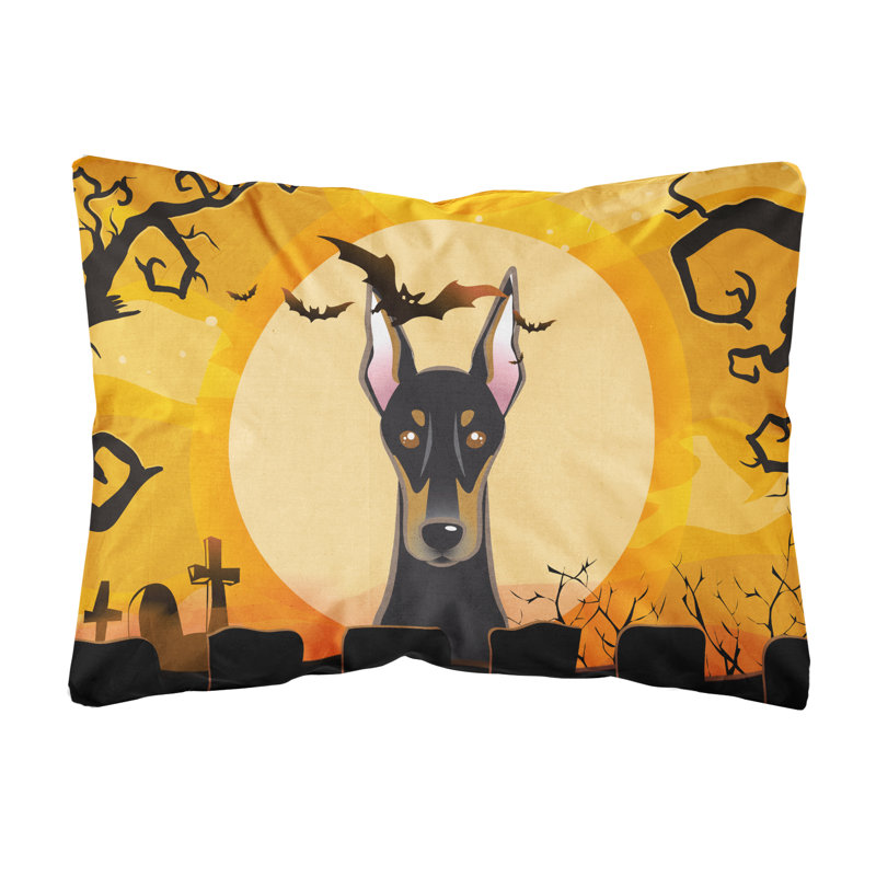  Coussin intérieur / extérieur Halloween Doberman