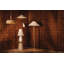 Luminaire suspendu George en laiton vieilli par Cortney Bishop-112648699