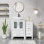 Meuble-lavabo simple 36 po avec lavabo vasque Sharee, comptoir en bois manufacturé, robinet et drain Sharee-494237599