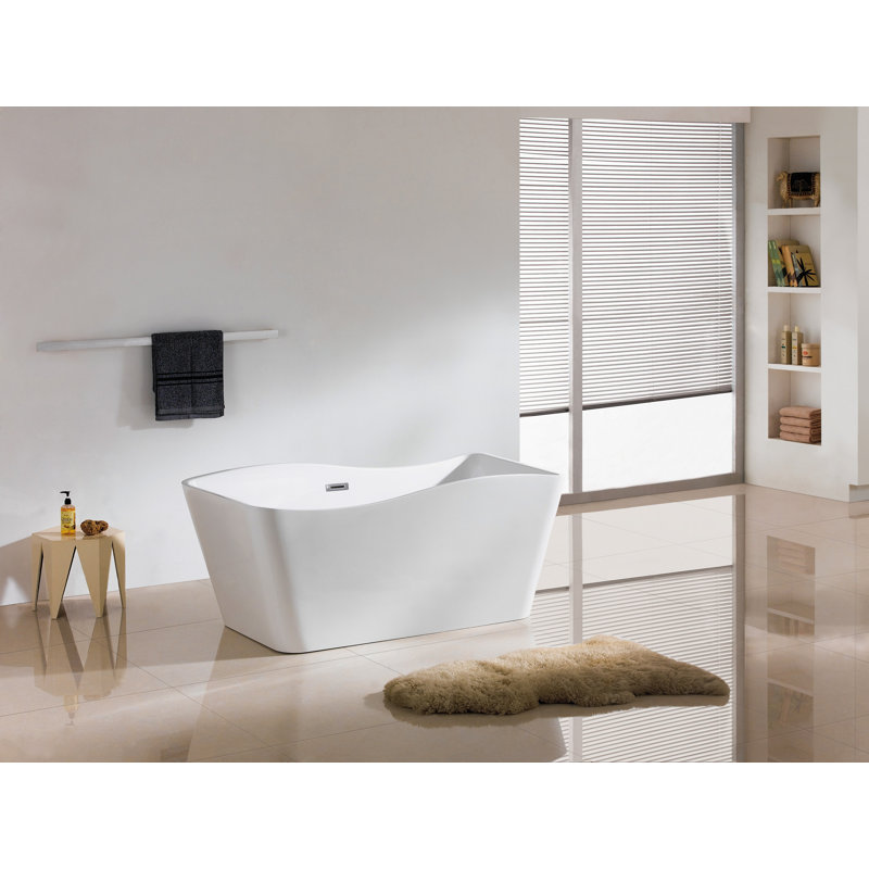 Ellis 59" Freestanding Bathtub With No Faucet