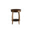Table d'appoint avec finition noyer et tablette de rangement en bois massif plaqué noyer-736753255