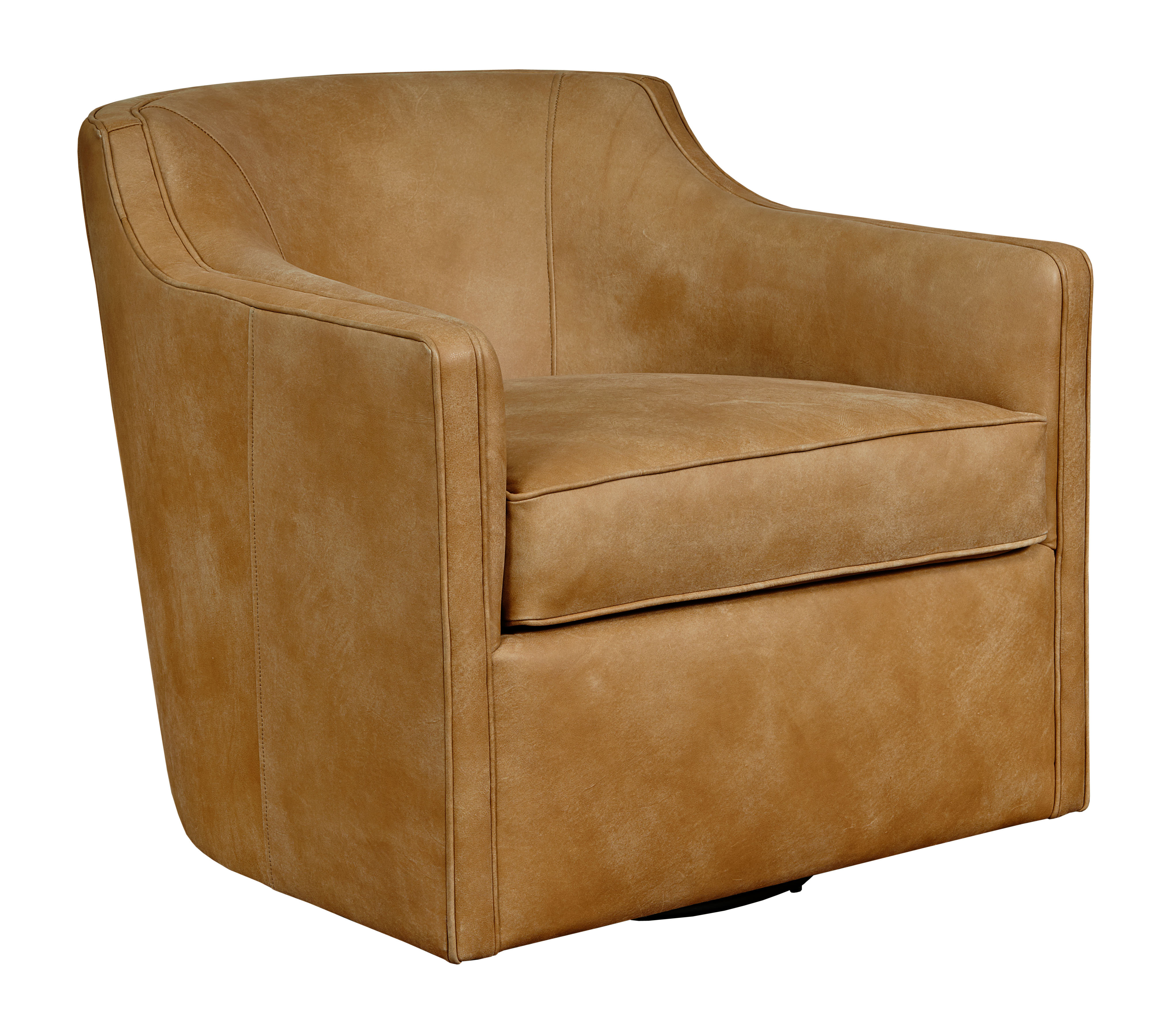 Birch Lane Kate Leather Swivel Armchair & Reviews Wayfair Canada
