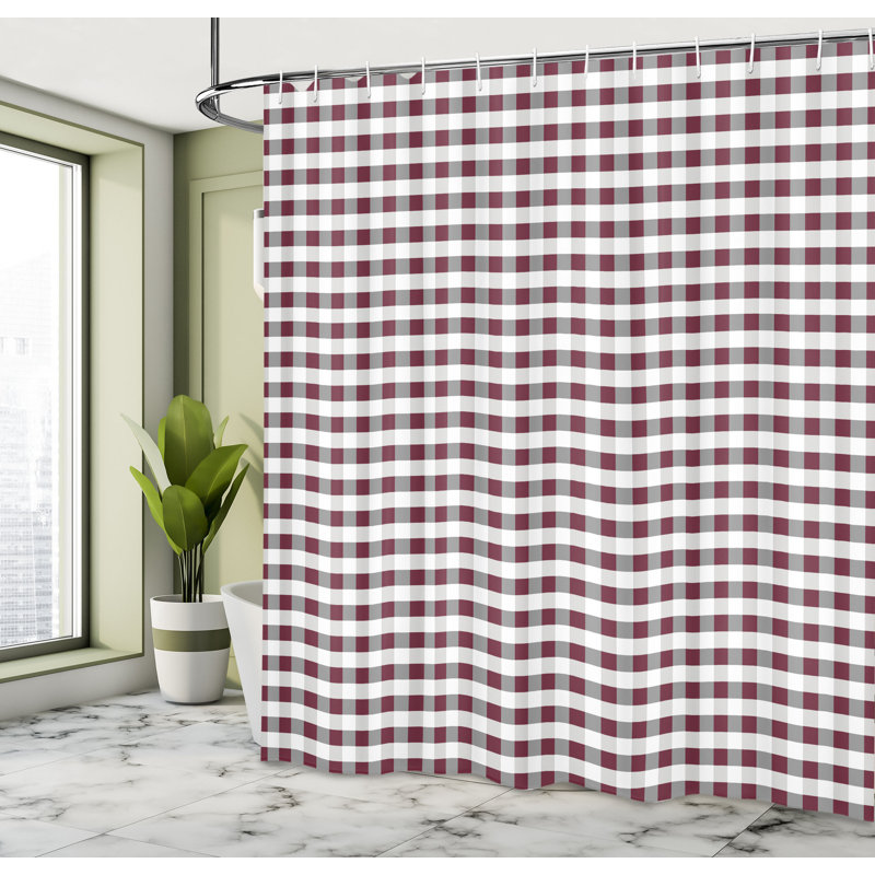 Ensemble de rideau de douche + crochets, H 84 po x l 69 po, Rose séchée
