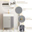 Meuble-lavabo gris 24Vb06-21Mgr avec lavabo en céramique. Style moderne élégant. Matériau en bois de qualité. Vaste espace de rangement. Teinture et assemblage requis Élégance contemporaine. Fabrication robuste.