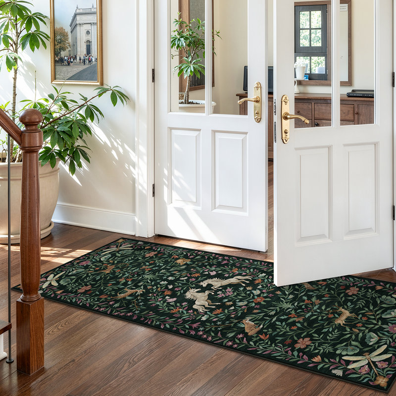 Tapis lavable à la machine Goldene, Tapis de couloir 2 pi x 6 pi