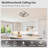 21" Flush Mount Caged Ceiling Fan With Dimmable 3CCT LED Lights And Remote Control