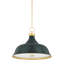 Painted No. 1 Pendant in Polished Nickel and Soft French Blue by Mark D. Sikes-1308434690-1308434702