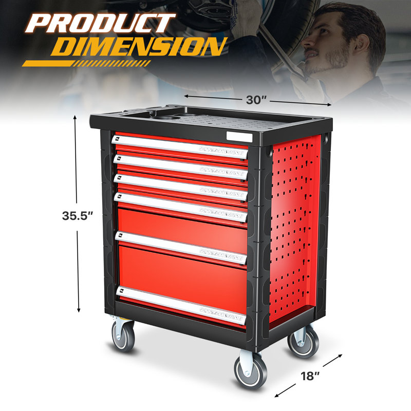 Heavy-Duty 7-Drawer Rolling Tool Chest With Locking System 661 Lb Capacity Mobile Tool Cabinet For Garage, Workshop, Warehouse??