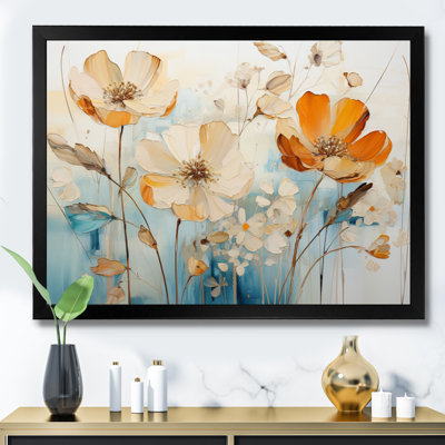 " Teal Orange Botanical Fragments II "