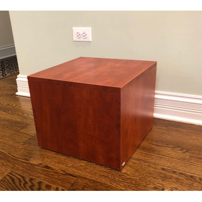 12" Apple Wood Cube Pedestal Display Glorifier Riser Stand Easy Assembly Required