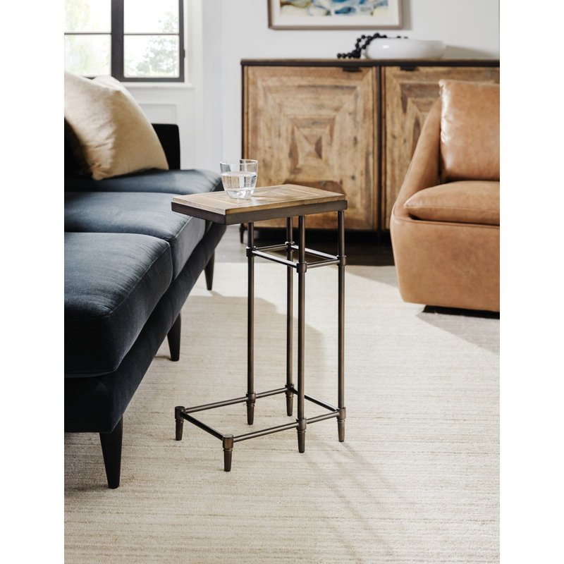St. Armand Chairside Table, Light Brown/Bronze