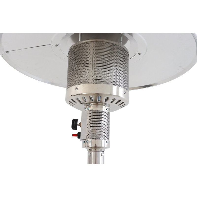 Chauffe-terrasse 46000 - Acier inoxydable, gris acier, profitez de la chaleur à l'extérieur