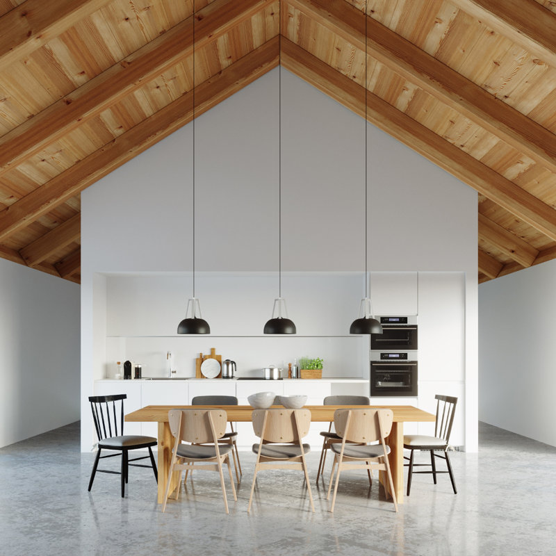 Winfred 1 - Light Dome Pendant, Black/White, 30cm x 30cm x 85cm