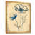 Toile avec cadre flottant or