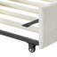Simple - Taille lin - Lit de jour rembourré capitonné avec lit gigogne - Élégant et compact - Économisez de l'espace