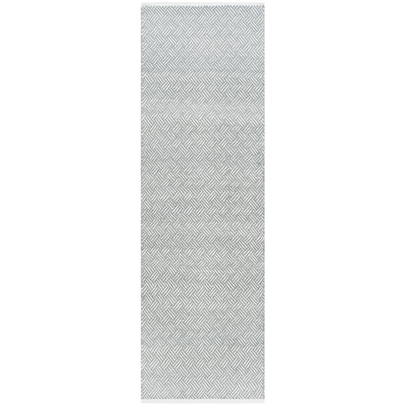 Bryent Flat Weave Cotton Geometric Rug, Runner 2'3" x 9'