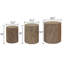 Ensemble de 3 tables basses rondes en bois-23815690