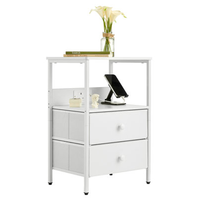 33 cm W Iron Bedside Table