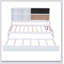 Lit avec tablettes de rangement, tableau noir, tableau en liège, ports USB et lit gigogne