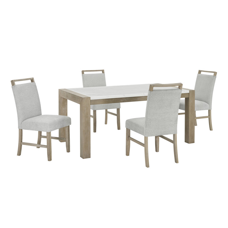 Ensemble de salle à manger Tabitha, 5 pièces: table, 4 chaises