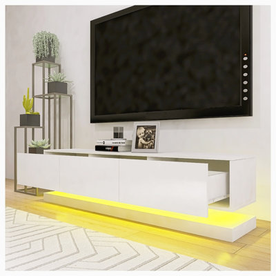 High Gloss TV Cabinet With 4 Drawers with 16 colors RGB Led Light Buletooth Control -  Wrought Studioâ¢, EB451A5F7FC0485FB3DD693C5E179B23