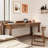 Walnut Rectangular Solid Wood Writing desk with drawers desk-2003722254
