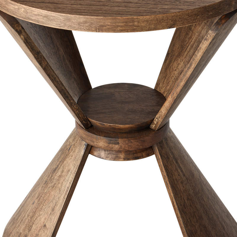 Table de bout avec tablette de rangement Rustic Farmhouse