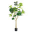Figuier artificiel 7 pi 7 pi, fausse plante réaliste en pot noir, 1pc / ensemble