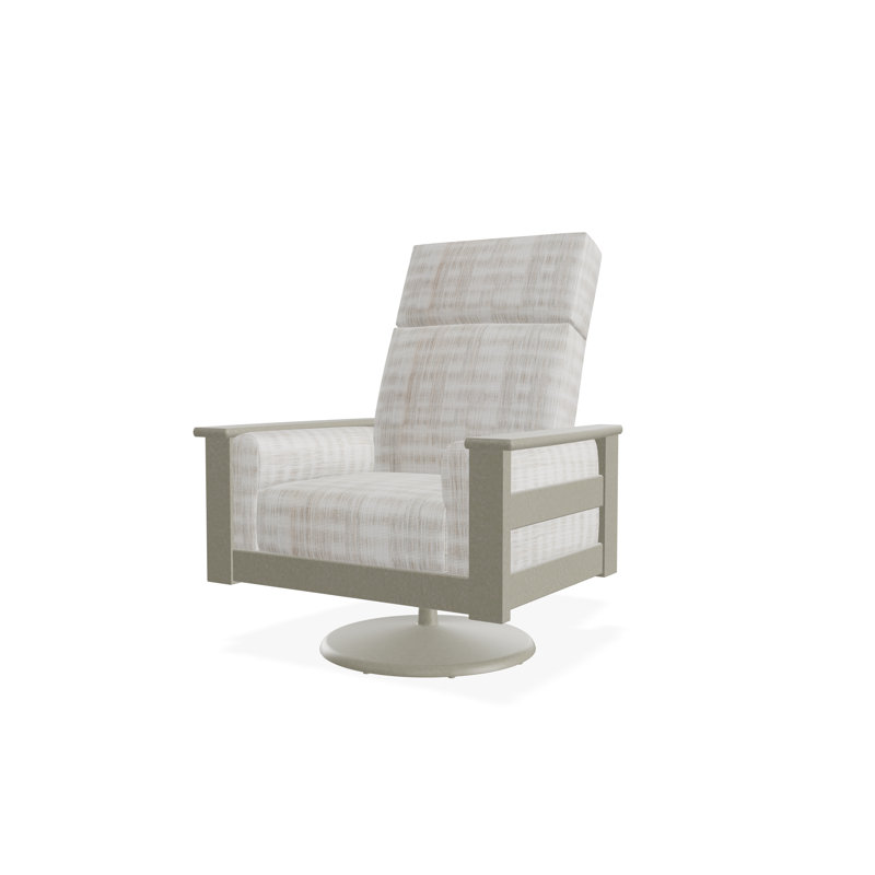 Leeward Polymer Outdoor Lounge Chair, Storm, Grasscloth Dune