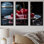 Cherry Sundae Dessert Explosion - Art mural cerise