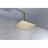 Stainless Steel Rain Shower Head - Brushed Gold, High Bathroom, Water Saving, Self-Cleaning, All Standard Arms Compatible Bathroom Showering , Self-Cleaning Nozzle, Fit-127299581