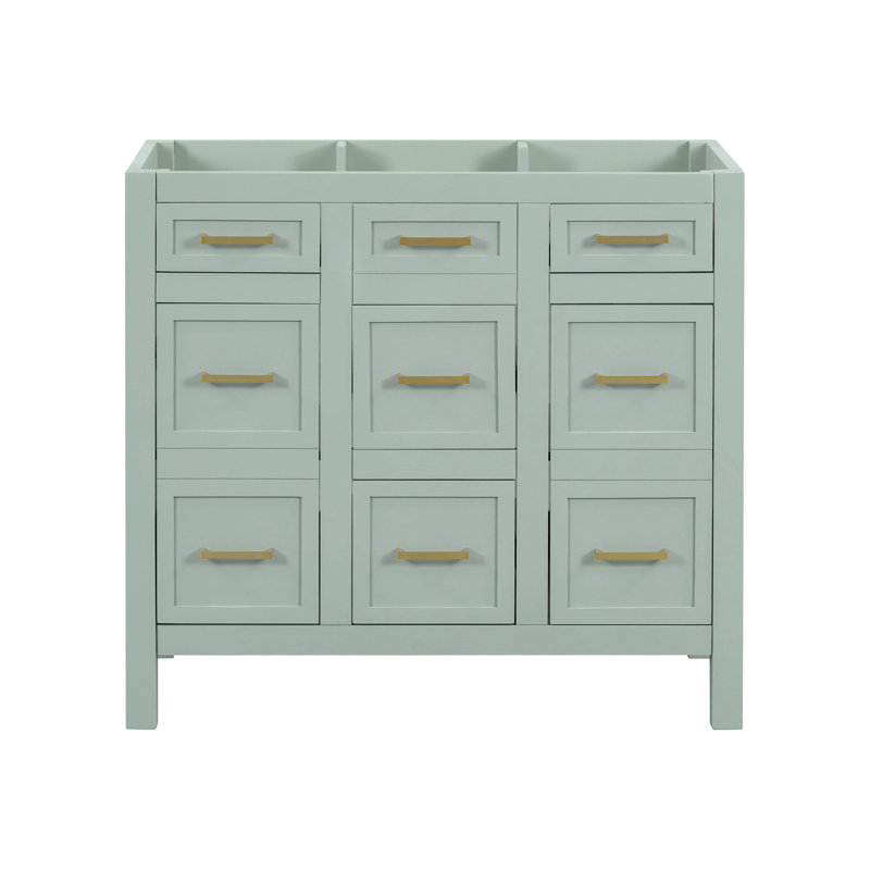 [Cabinet seulement] Meuble-lavabo vert clair de 36 po (lavabo non inclus)