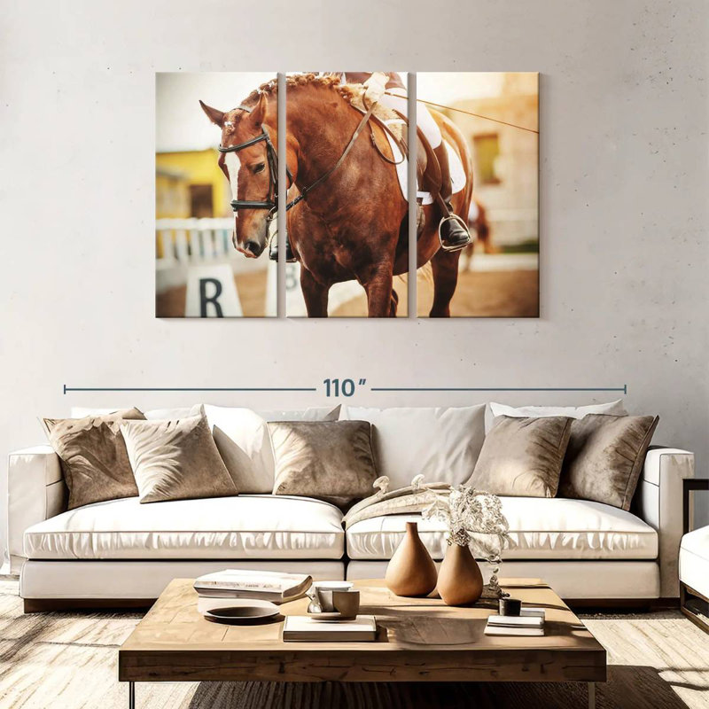Cheval châtaignier Sireci, H 48 po x l 74 po