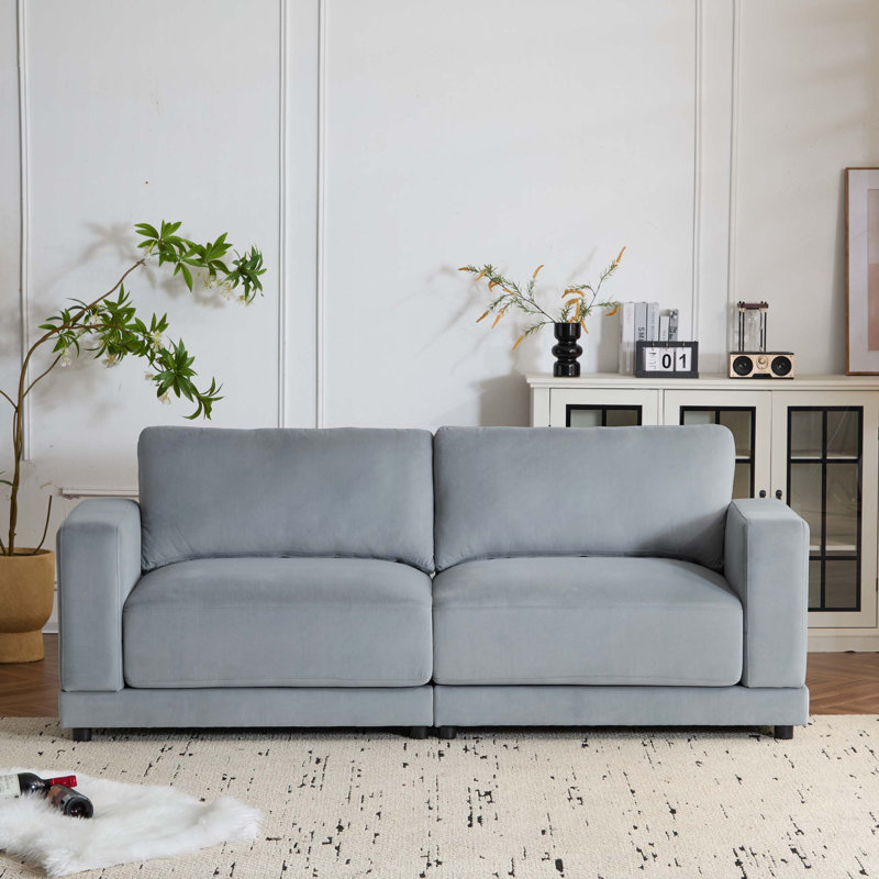 Canapé moderne avec coussins moelleux et fabrication robuste pour un confort ultime, Gris